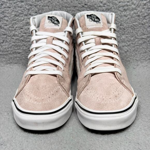 Vans x Disney Sk8 Hi Mickey Minnie Flowers Womens Size 10 Sneakers Pink Leather - Picture 2 of 9